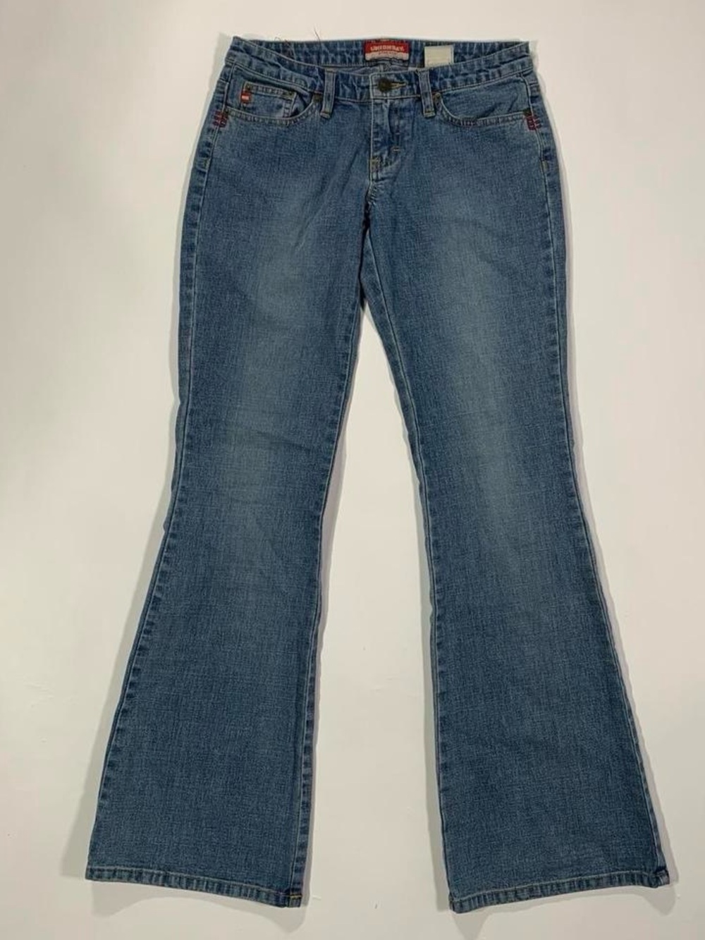 Unionbay Stretch Flare Jeans Low Rise Medium Wash Size 5 Vintage